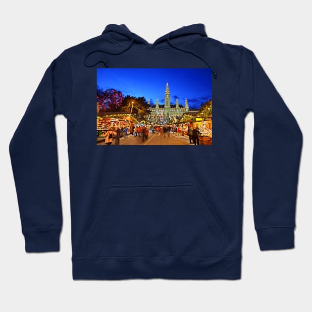 Christmas market in Vienna Hoodie by Cretense72